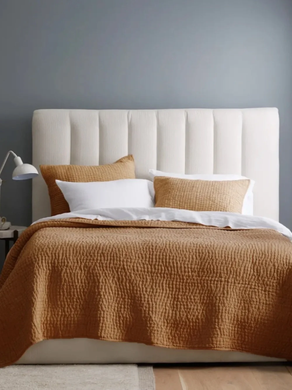 European Linen Cotton Stitch King Sham Set Terracotta